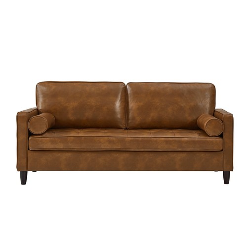 Faux leather sofa seater - faux,