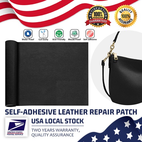 Self adhesive black leather - self-adhesive,